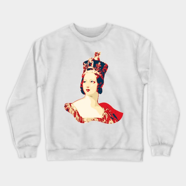 Queen Victoria Pop Art Crewneck Sweatshirt by Nerd_art